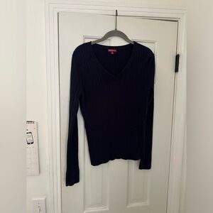 Merona M sweater. Navy blue, knit material.